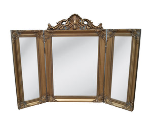 Lambeth Dressing Table Triple Mirror | Country Gold