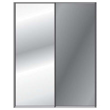 Miami Plus Wiemann 2 Door Sliding Wardrobe With Glass Door & Mirrored Door 150cm