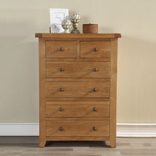 Sussex Oak 2 Over 4 Chest Of Drawers