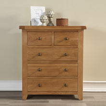 Sussex Oak 2 Over 3 Chest Of Drawers