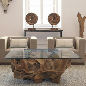 Teak Root Square Coffee Table - HomePlus Furniture