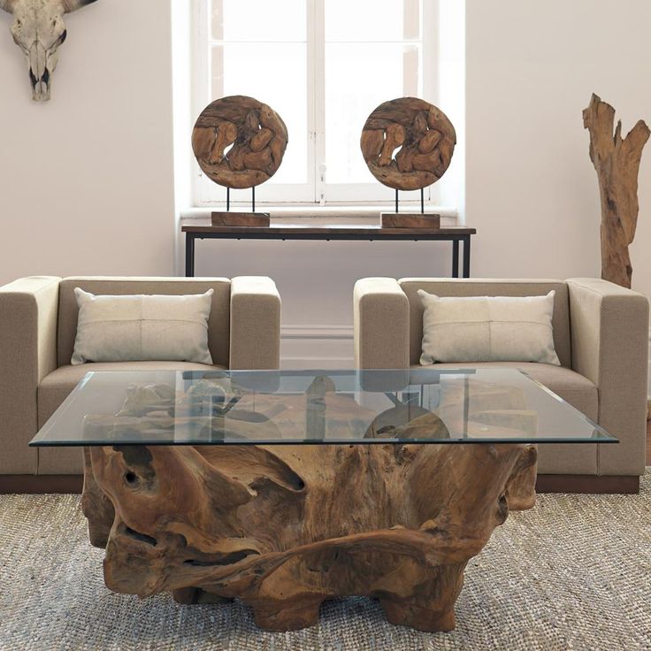 Teak Root Large Square Coffee Table – HomePlus Furniture