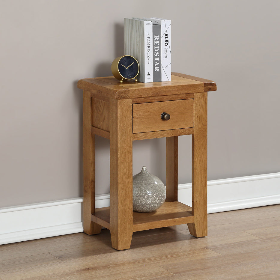 Sussex Oak 1 Drawer Console Table – HomePlus Furniture