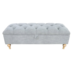 Rosie Ottoman Storage Bench | Grey