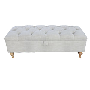 Rosie Ottoman Storage Bench | Natural