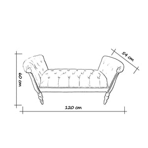 Alexandra Linen Chaise Lounge | Putty - HomePlus Furniture