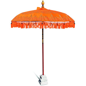 Balinese Garden Sun Umbrella Parasol | Orange