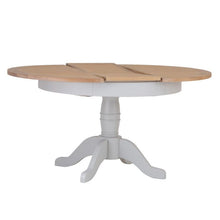 Brighton Grey Painted Round Extending Pedestal Dining Table (1.1 m-1.4 m)