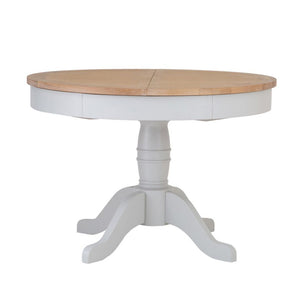 Brighton Grey Painted Round Extending Pedestal Dining Table (1.1 m-1.4 m)