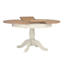 Brighton Warm White Painted Round Extending Pedestal Dining Table (1.1 m-1.4 m)