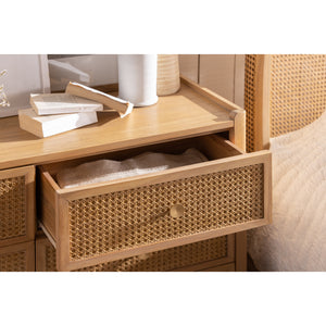 Bali Rattan 2 Drawer Bedside Table – HomePlus Furniture