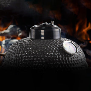 Barbacoa Premium Kamado 14" Santorini Ceramic Smoker BBQ Grill Egg - HomePlus Furniture