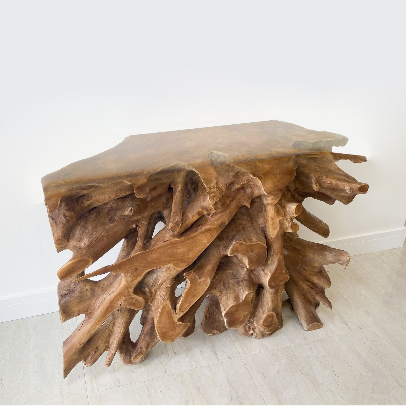 Teak Root Console Teak Root Console Table | Without Glass – HomePlus Furniture
