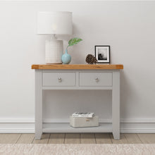 Cambridge Grey Painted Oak 2 Drawer Console Table