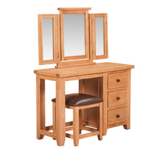 Waxed Canterbury Oak Dressing Table Triple Mirror