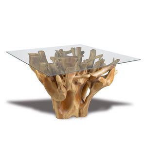 Teak Root Square Dining Table - HomePlus Furniture