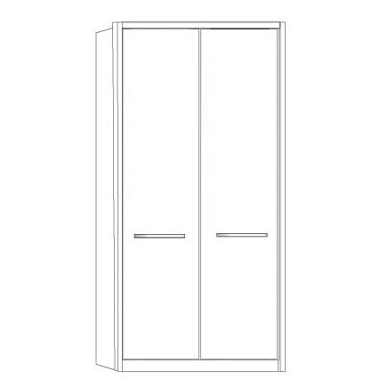 Dakar 2 Wiemann 2 Door Wardrobe With Frame