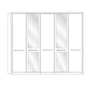 Dakar 2 Wiemann 5 Door Wardrobe With Frame