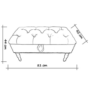 Elizabeth Ottoman Chaise Lounge | Duck Egg - HomePlus Furniture