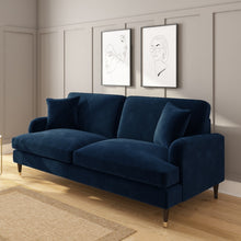 Grange Velvet Blue 2 Seater Sofa
