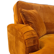 Grange Velvet Burnt Orange 3 Seater Sofa