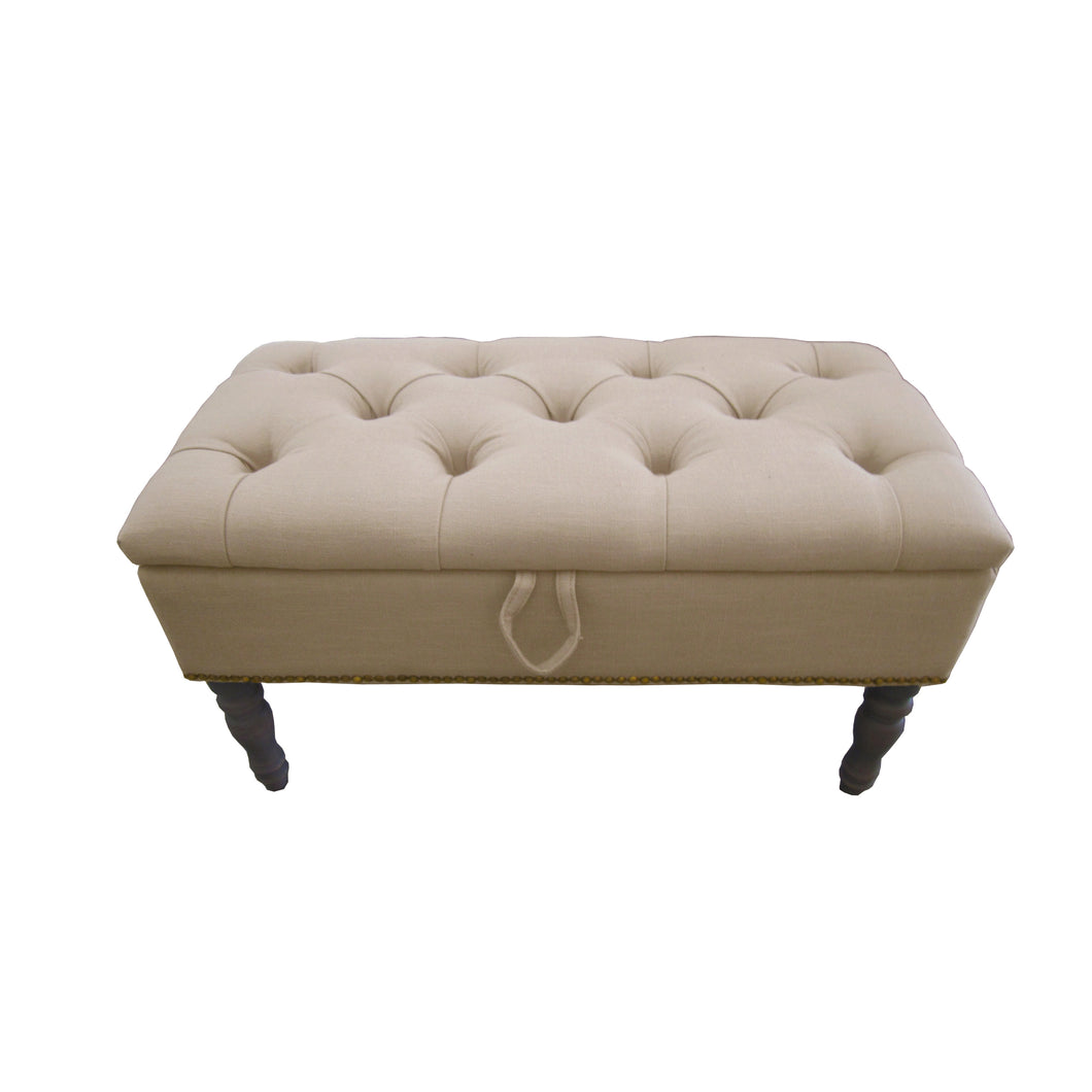 Elizabeth Ottoman Chaise Lounge | Natural - HomePlus Furniture