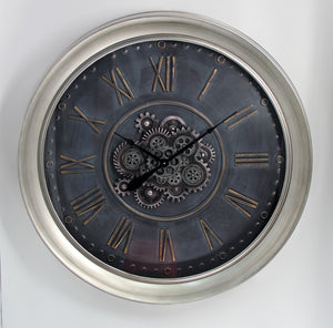 Provincial Exposed Gear Movement Cog Wall Clock | 98 cm