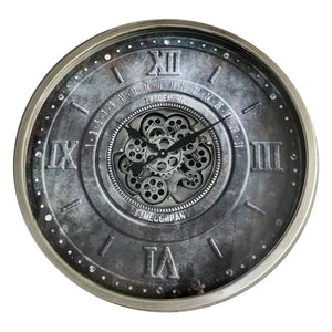 Time Company Grey Moving Cog Wall Clock | 80 cm