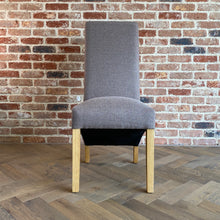 Rhianna Linen Button Back Dining Chair | Stone Brown - HomePlus Furniture
