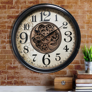 Vintage Elegant Antique Style Cog Clock | 66 cm