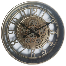 Antique Silver Moving Cog Clock | 54 cm