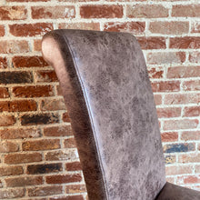 London Vintage Faux Leather Dining Chair | Brown - HomePlus Furniture