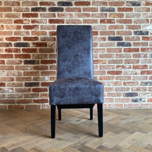 London Vintage Faux Leather Dining Chair | Grey - HomePlus Furniture