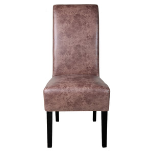 London Vintage Faux Leather Dining Chair | Brown - HomePlus Furniture