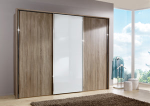 Miami Plus Wiemann 3 Door Sliding Wardrobe With Glass Door 300cm