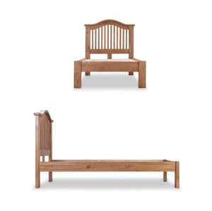 Wellington Pine Curved 3ft Single Bed - HomePlus Furniture