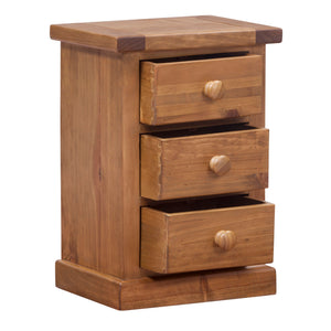 Wellington Pine Kids 3 Drawer Bedside Table - HomePlus Furniture