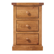Wellington Pine 3 Drawer Bedside Table - HomePlus Furniture