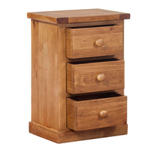 Wellington Pine 3 Drawer Bedside Table - HomePlus Furniture