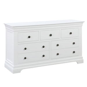 Chantilly Warm White 3 Over 4 Chest Of Drawers