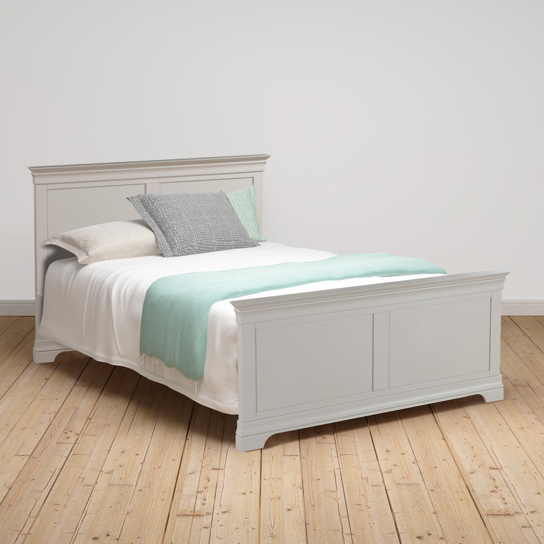 Chantilly Pebble Grey 5ft Kingsize Bed