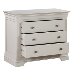Chantilly Pebble Grey 3 Drawer Chest