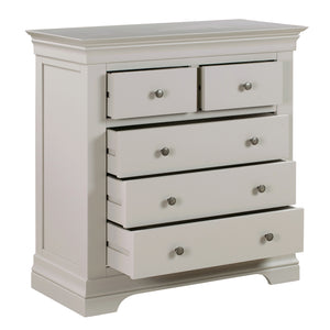 Chantilly Pebble Grey 2 Over 3 Chest Of Drawers
