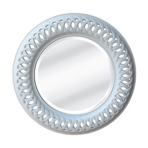 Lancaster Circular Mirror | White