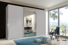 Miami Plus Wiemann 3 Door Sliding Wardrobe With Glass Door & Mirrored Door 225cm
