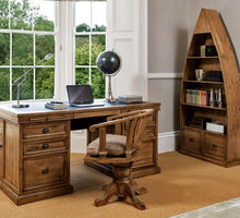 Oxford Antique Pine Small Single Pedestal Desk