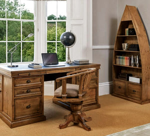 Oxford Antique Pine Large Double Pedestal Desk