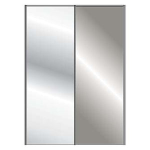 Miami Plus Wiemann 2 Door Sliding Wardrobe With Glass Door & Mirrored Door 150cm