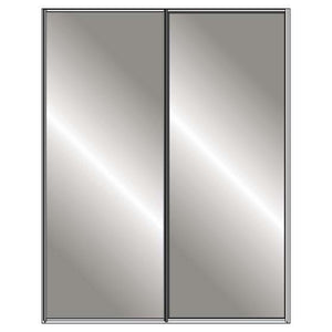 Miami Plus Wiemann 2 Door Sliding Wardrobe With Glass Door 150cm