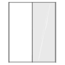Miami Plus Wiemann 2 Door Sliding Wardrobe With Glass Door 150cm